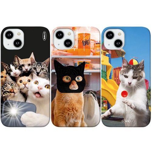 루카스 귀여운 고양이 아메리칸쇼트헤어 하드 핸드폰 빈티지 일러스트 집사 커플 휴대폰 아이폰케이스 X XR XS 11 12 13 14 미니 플러스 프로 맥스